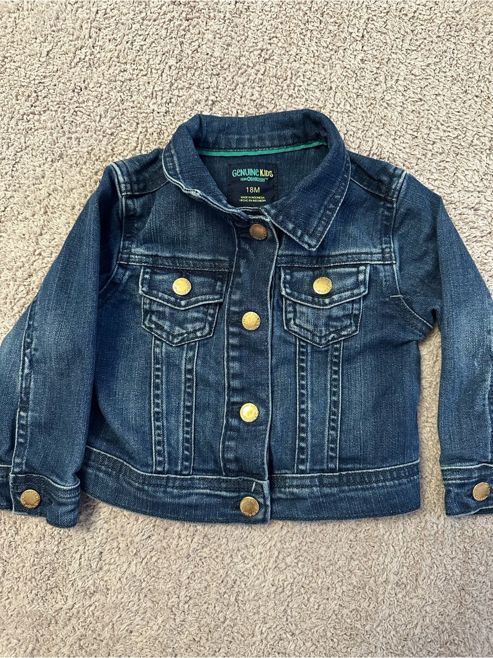 💙 Genuine Kids OshKosh Denim Jean Jacket 18M 💙